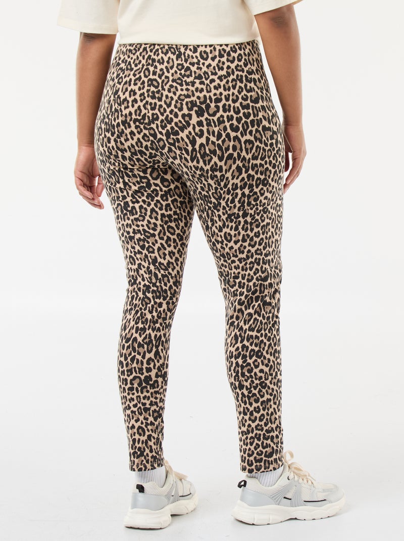 Legging largo con estampado de leopardo Beige - Kiabi