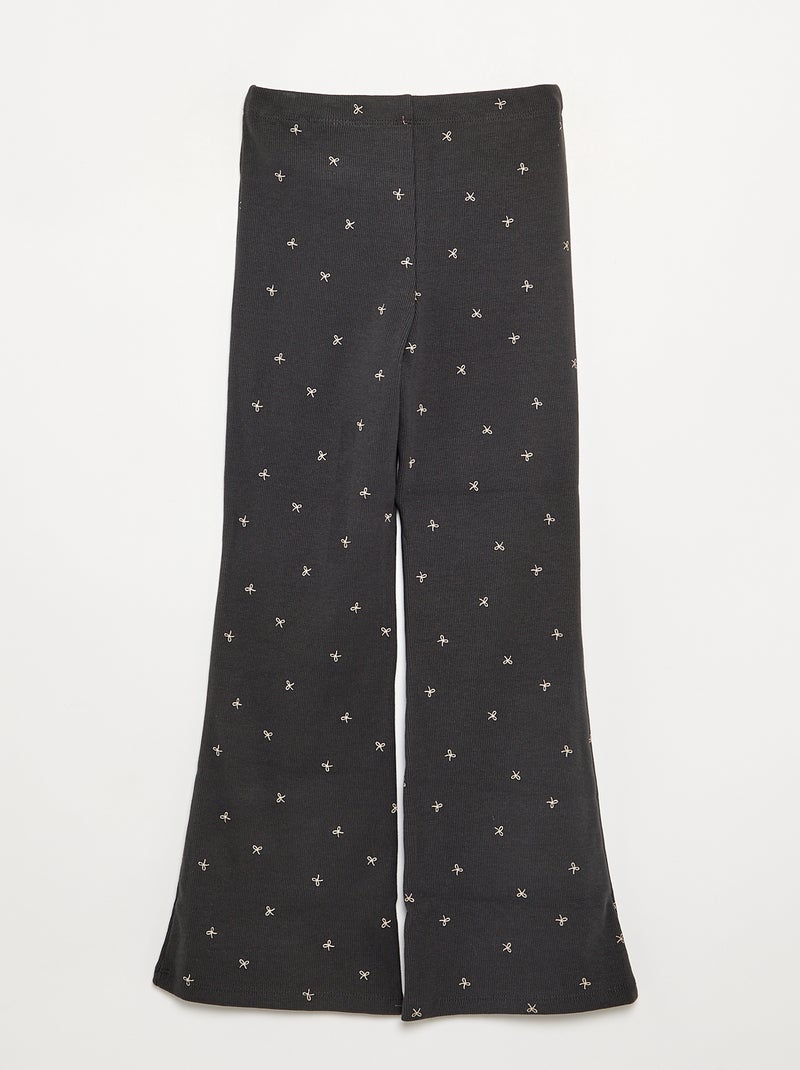 Legging largo con estampado Gris - Kiabi