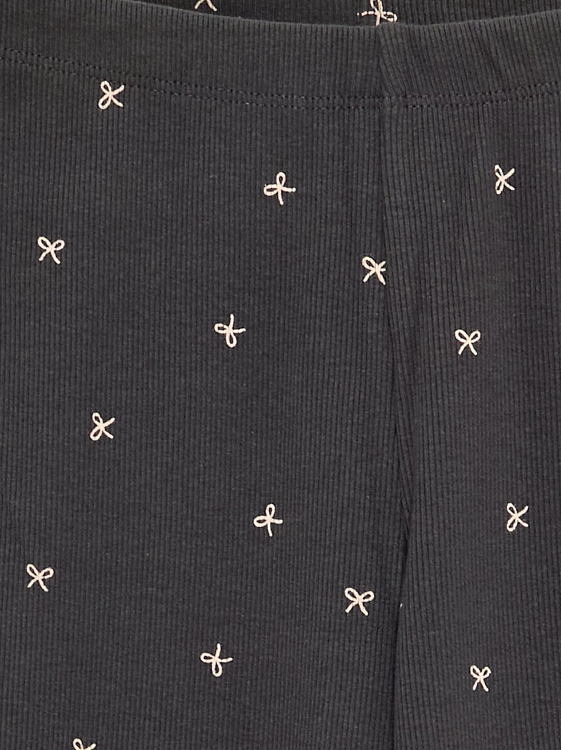 Legging largo con estampado Gris - Kiabi