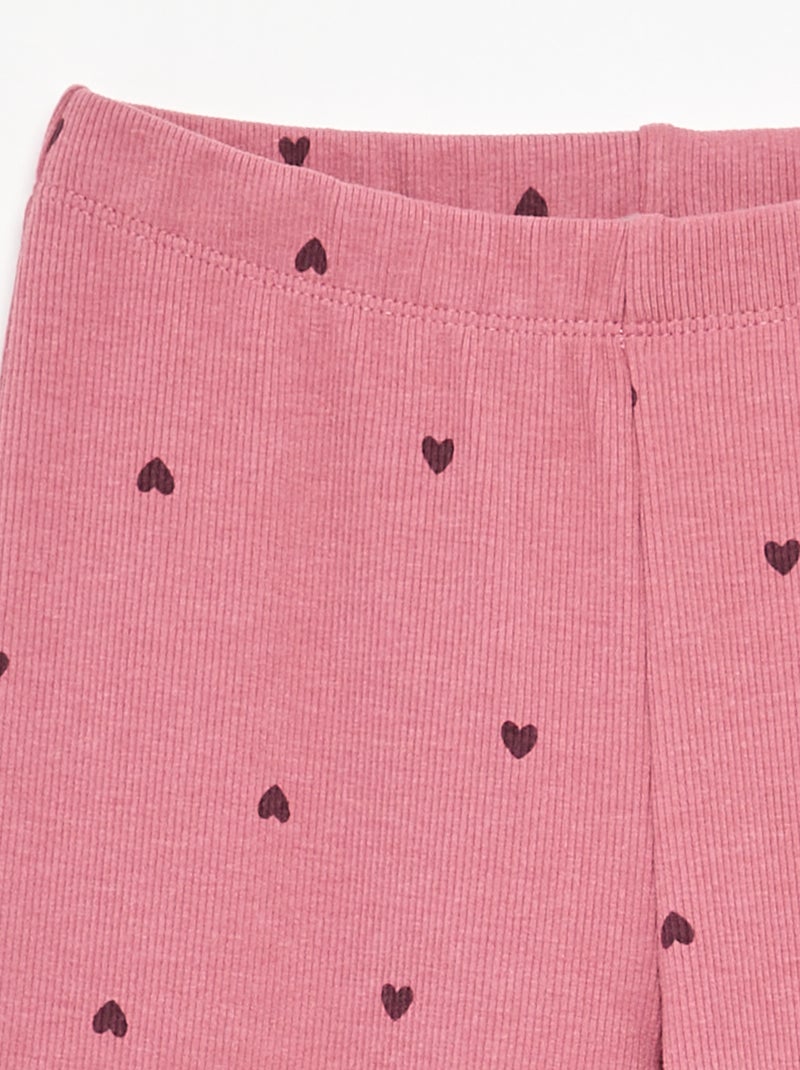 Legging largo con estampado Rosa - Kiabi
