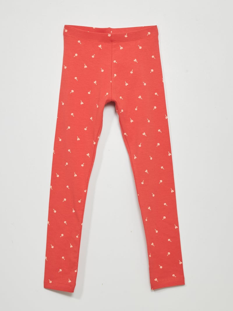 Legging largo con motivo ROJO - Kiabi