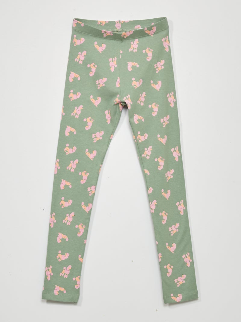 Legging largo con motivo VERDE - Kiabi