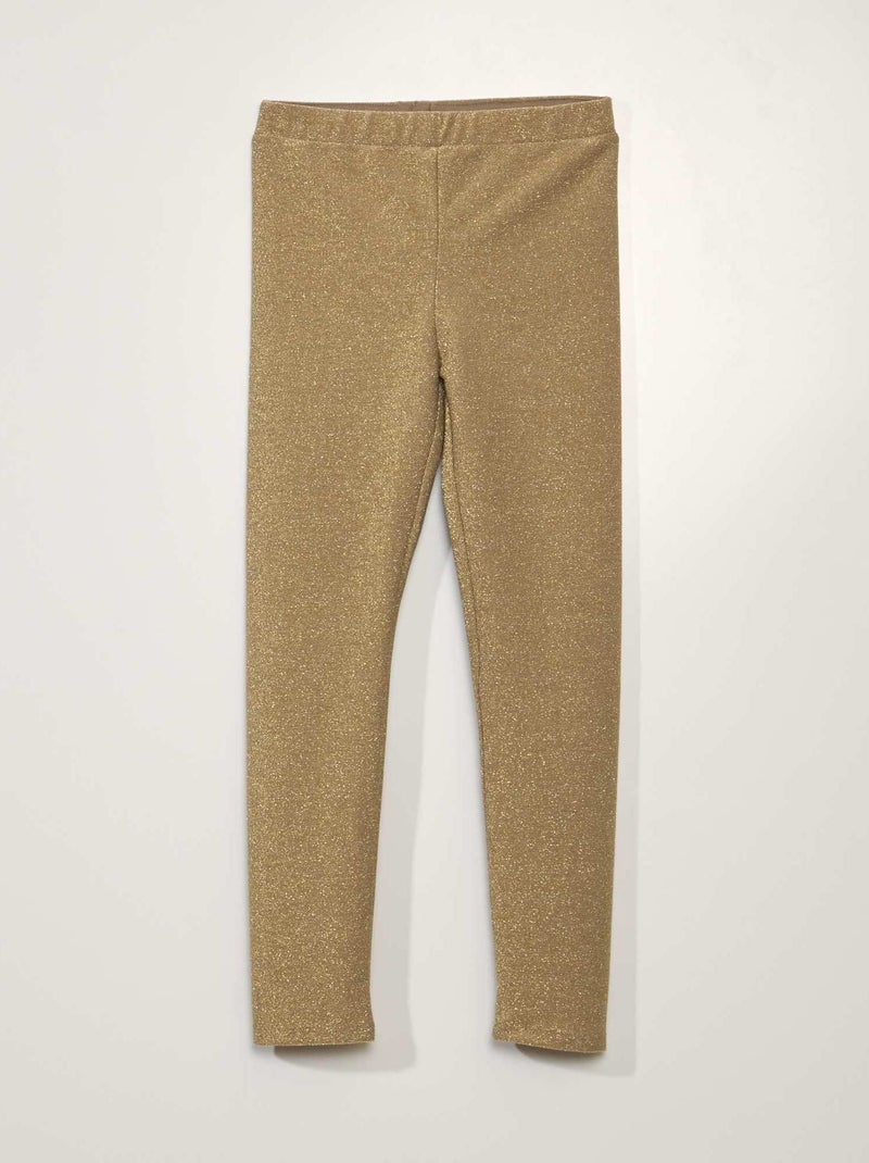 Legging largo con purpurina oro - Kiabi