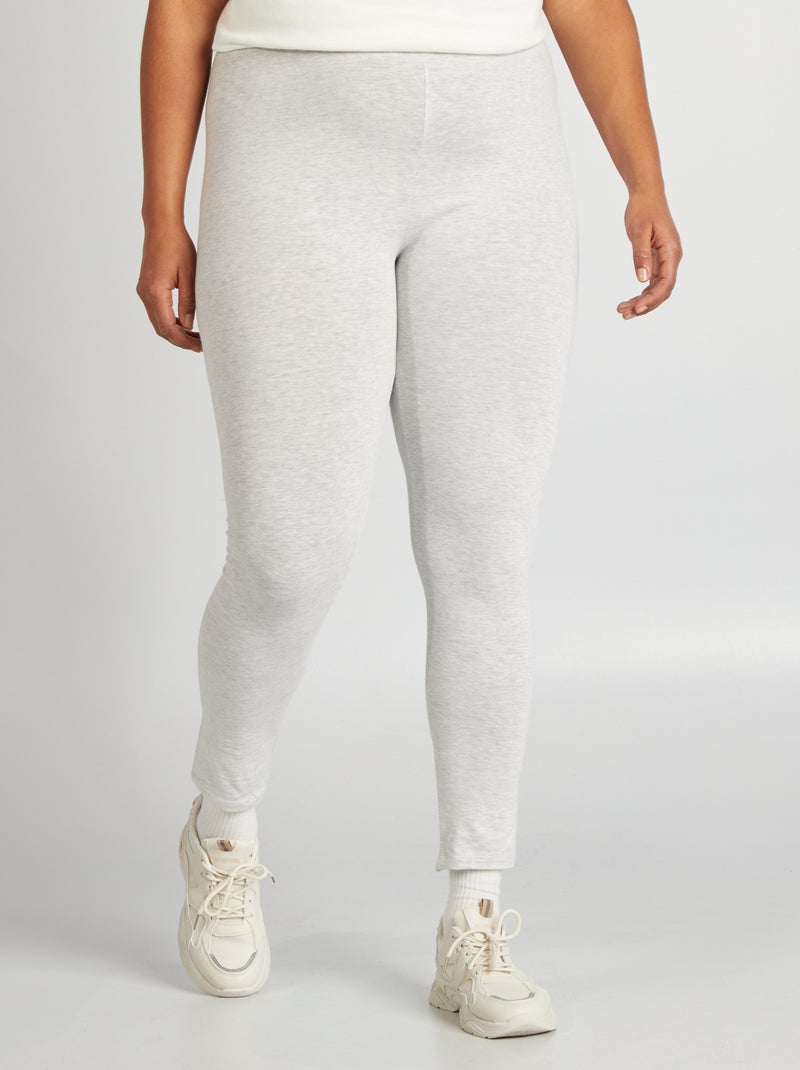 Legging largo de algodón GRIS - Kiabi