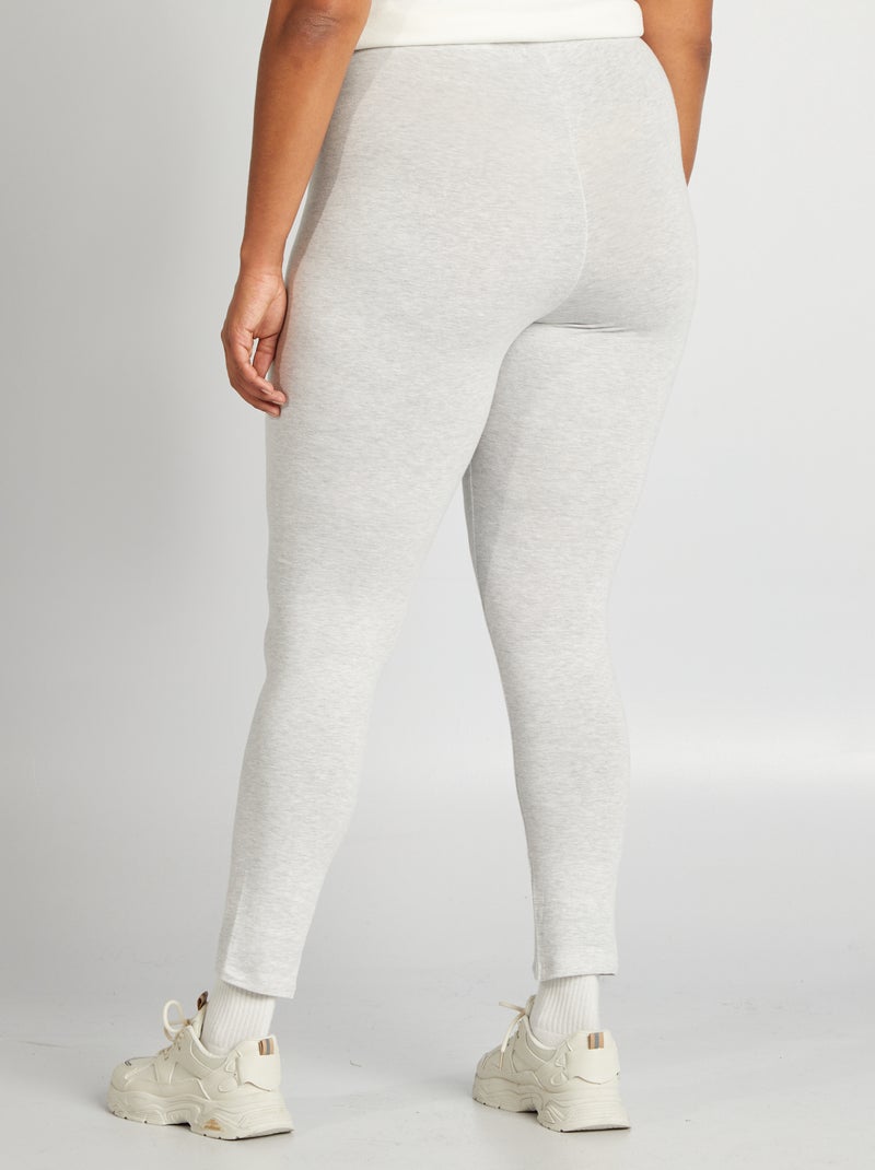 Legging largo de algodón GRIS - Kiabi