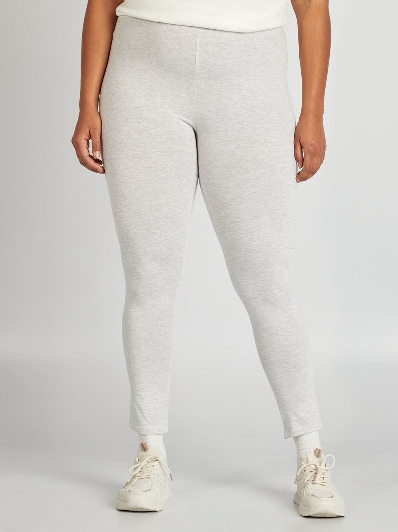 Legging largo de algodón GRIS - Kiabi