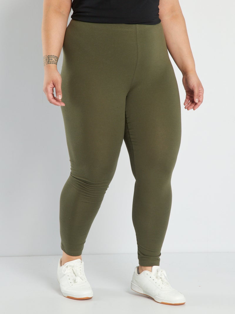 Legging largo de algodón KAKI - Kiabi