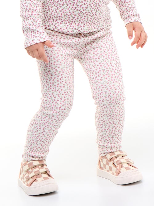 Legging largo de canalé con motivo - Kiabi Legging largo de canalé con motivo - Kiabi