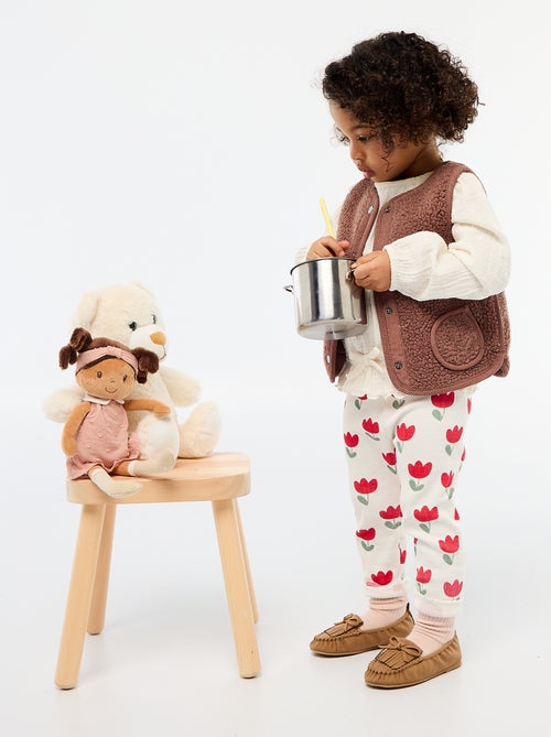 Legging largo de canalé con motivo - Kiabi