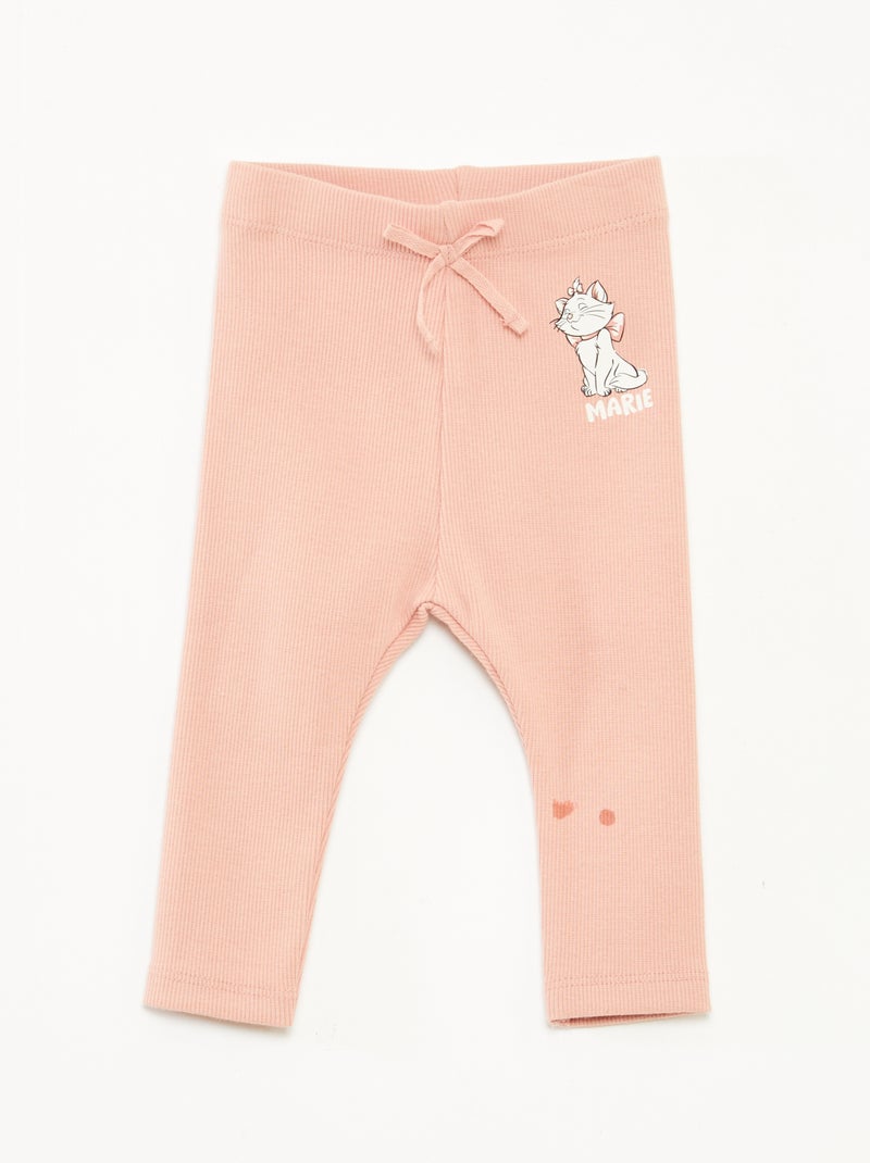Legging largo de canalé 'Disney' Rosa - Kiabi
