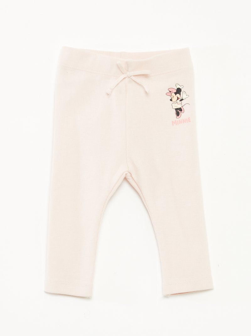Legging largo de canalé 'Disney' Rosa - Kiabi