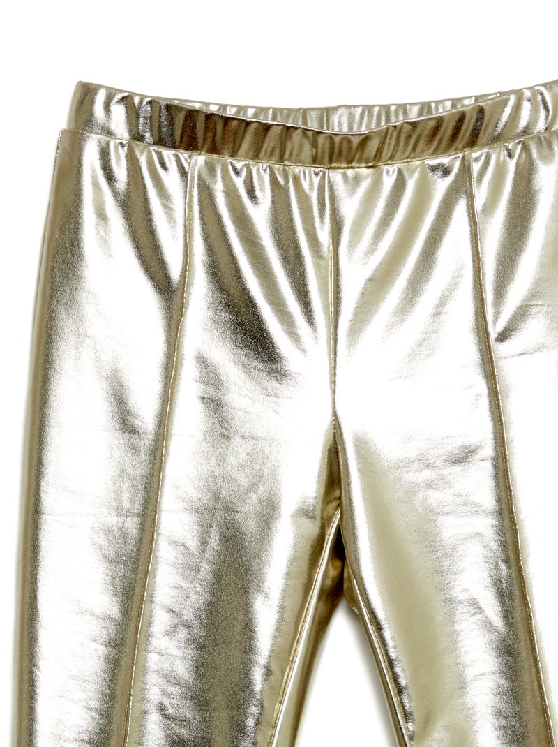 Legging largo de imitación cuero Beige - Kiabi
