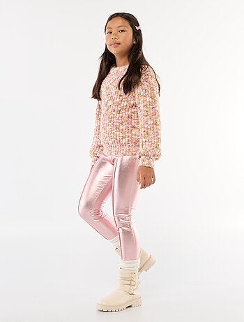 Legging largo en símil piel