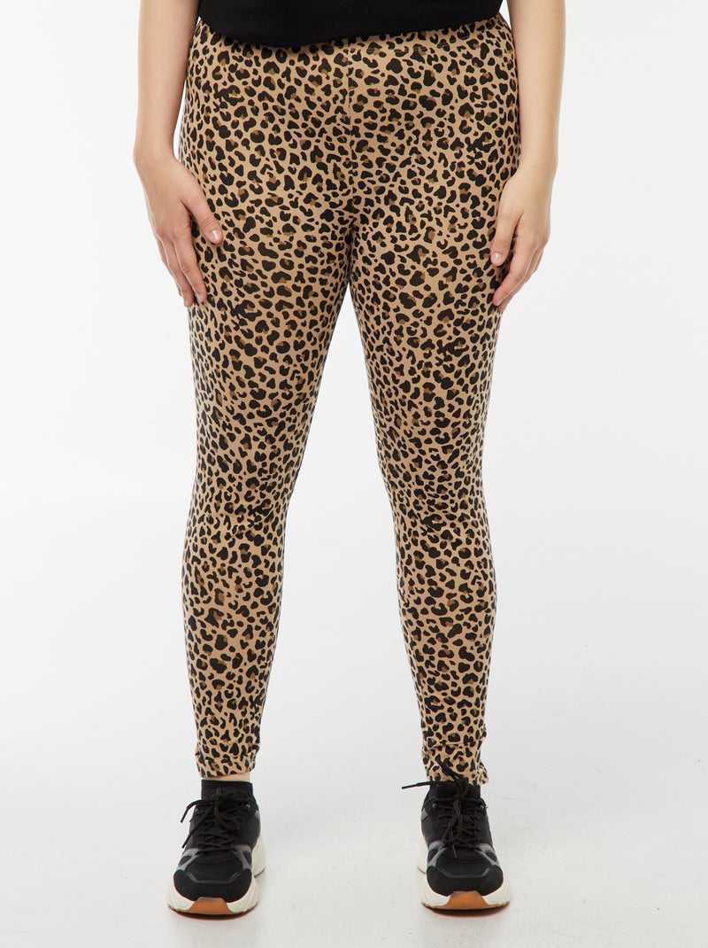 Legging largo de leopardo Beige - Kiabi
