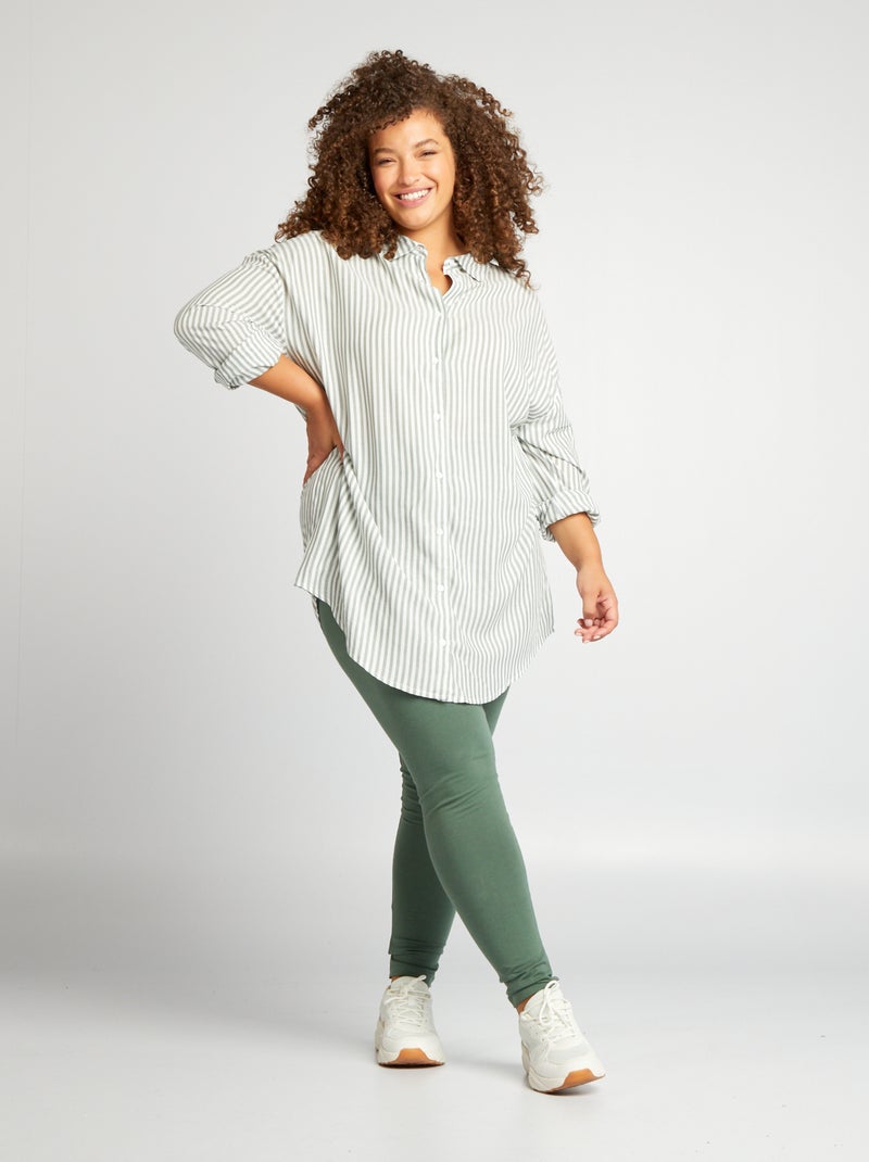 Legging largo de punto elástico VERDE - Kiabi
