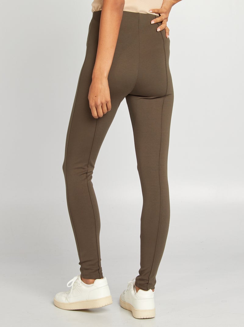 Legging largo de talle alto KAKI - Kiabi