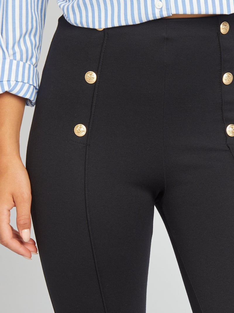 Legging largo de talle alto NEGRO - Kiabi