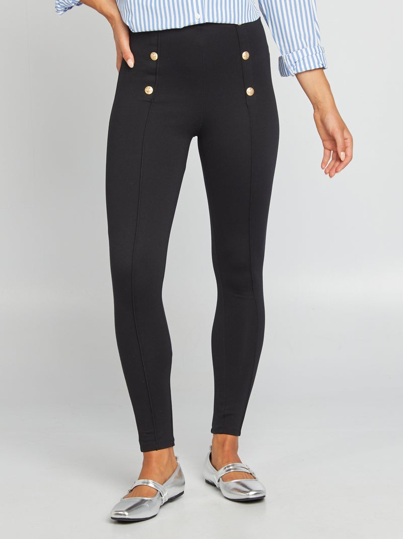 Legging largo de talle alto NEGRO - Kiabi