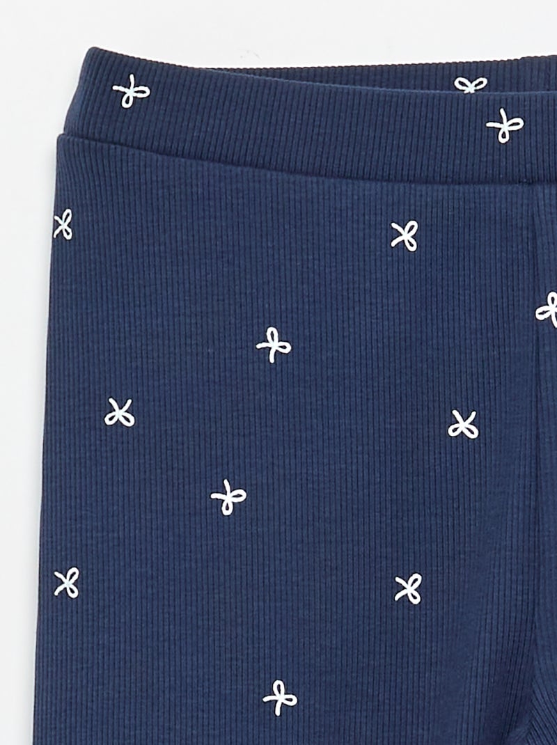 Legging largo estampado Azul - Kiabi