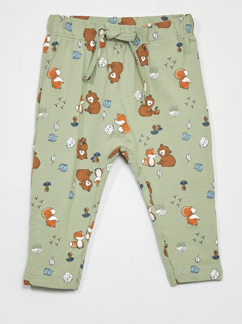 Legging largo estampado 'zorro' y 'oso' azul - Kiabi