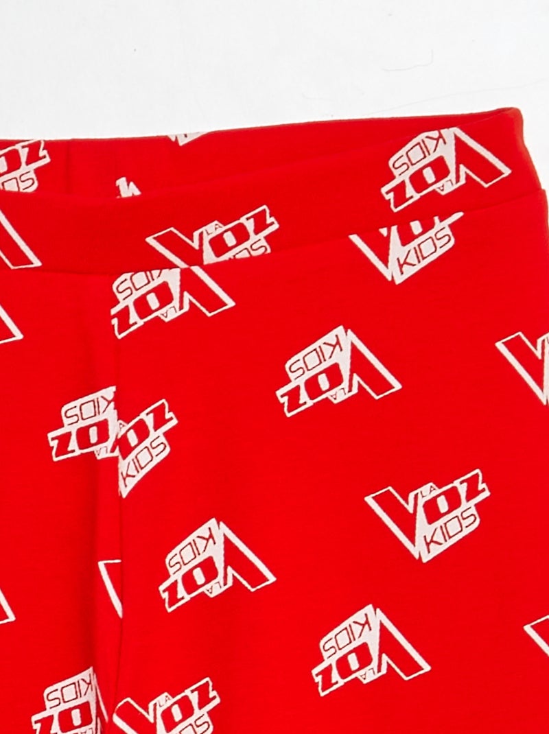 Legging largo 'La Voz Kids' ROJO - Kiabi