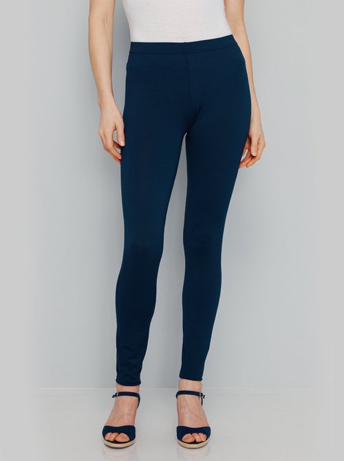 Legging largo liso con cinturilla elástica - Kiabi Legging largo liso con cinturilla elástica - Kiabi