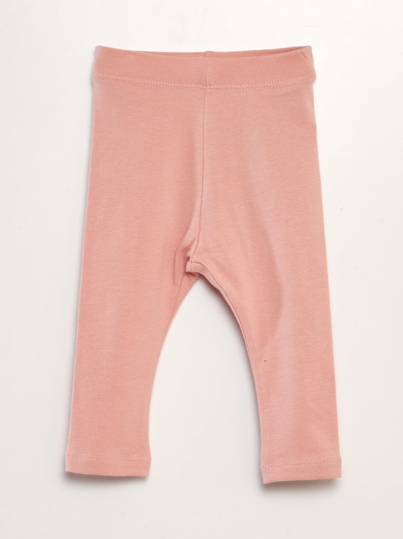 Legging largo liso de punto ROSA - Kiabi