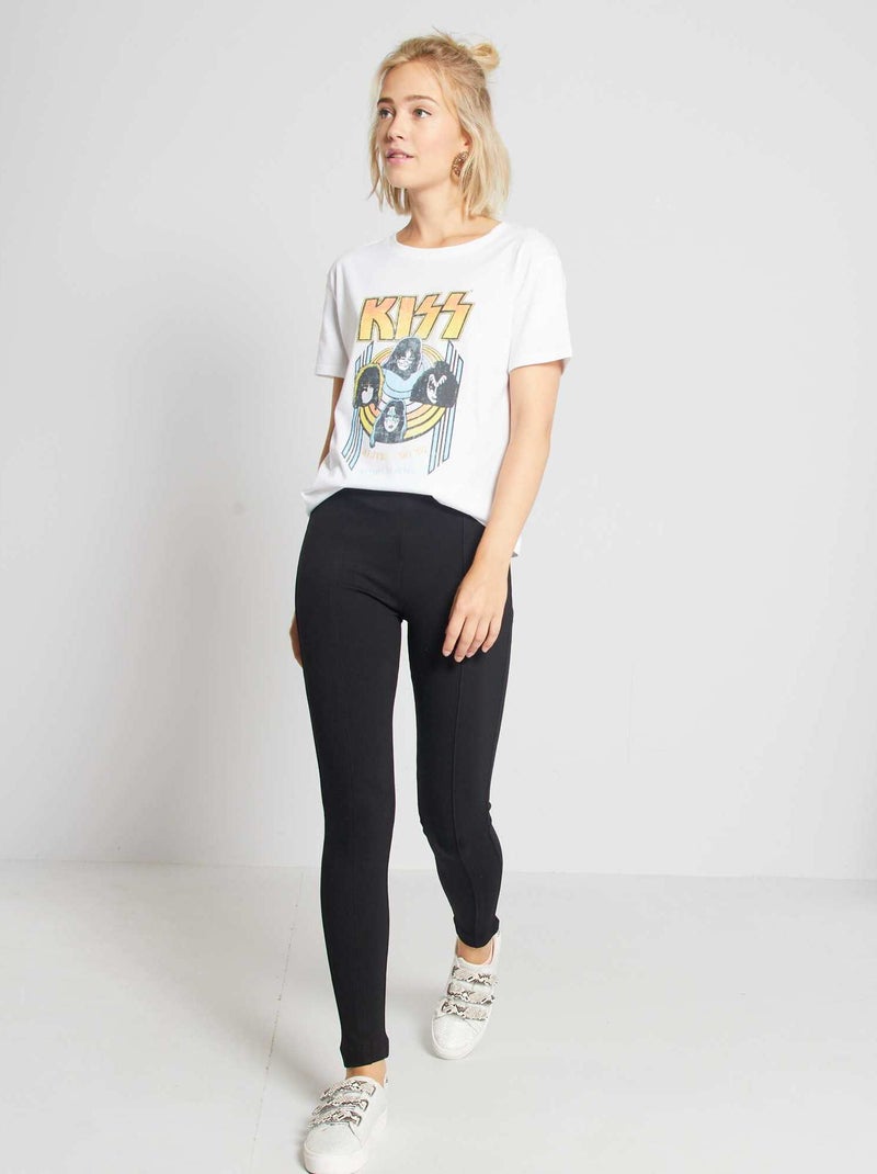 Legging largo liso Negro - Kiabi