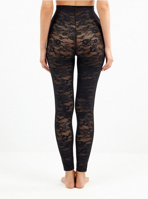Legging largo moldeador sin costuras, de encaje floral - Kiabi Legging largo moldeador sin costuras, de encaje floral - Kiabi