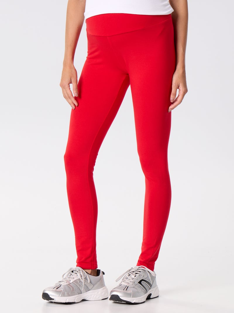 Legging largo sin costuras Rojo - Kiabi