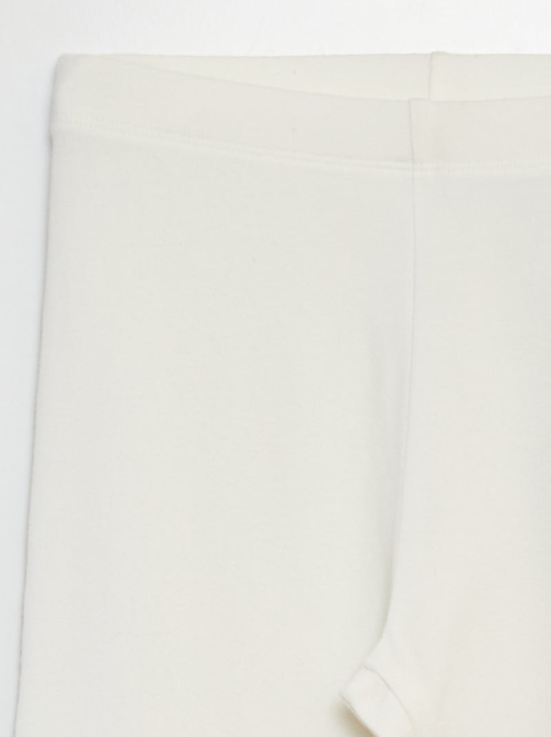 Legging largo y elástico Blanco - Kiabi