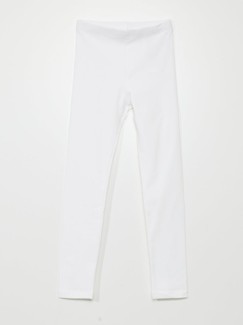 Legging largo y elástico blanco - Kiabi