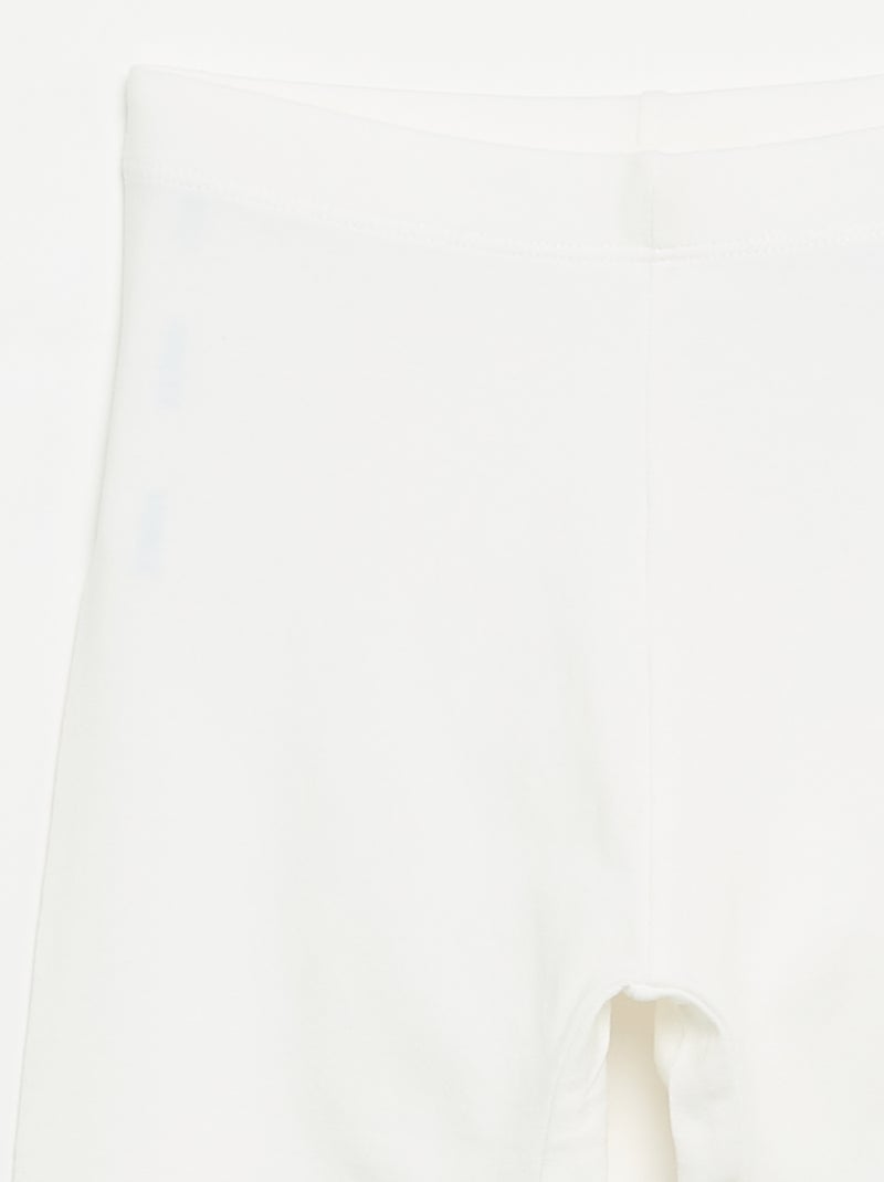 Legging largo y elástico Blanco - Kiabi