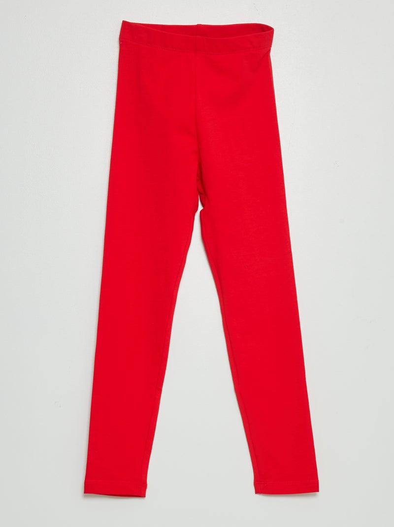 Legging largo y elástico rojo - Kiabi