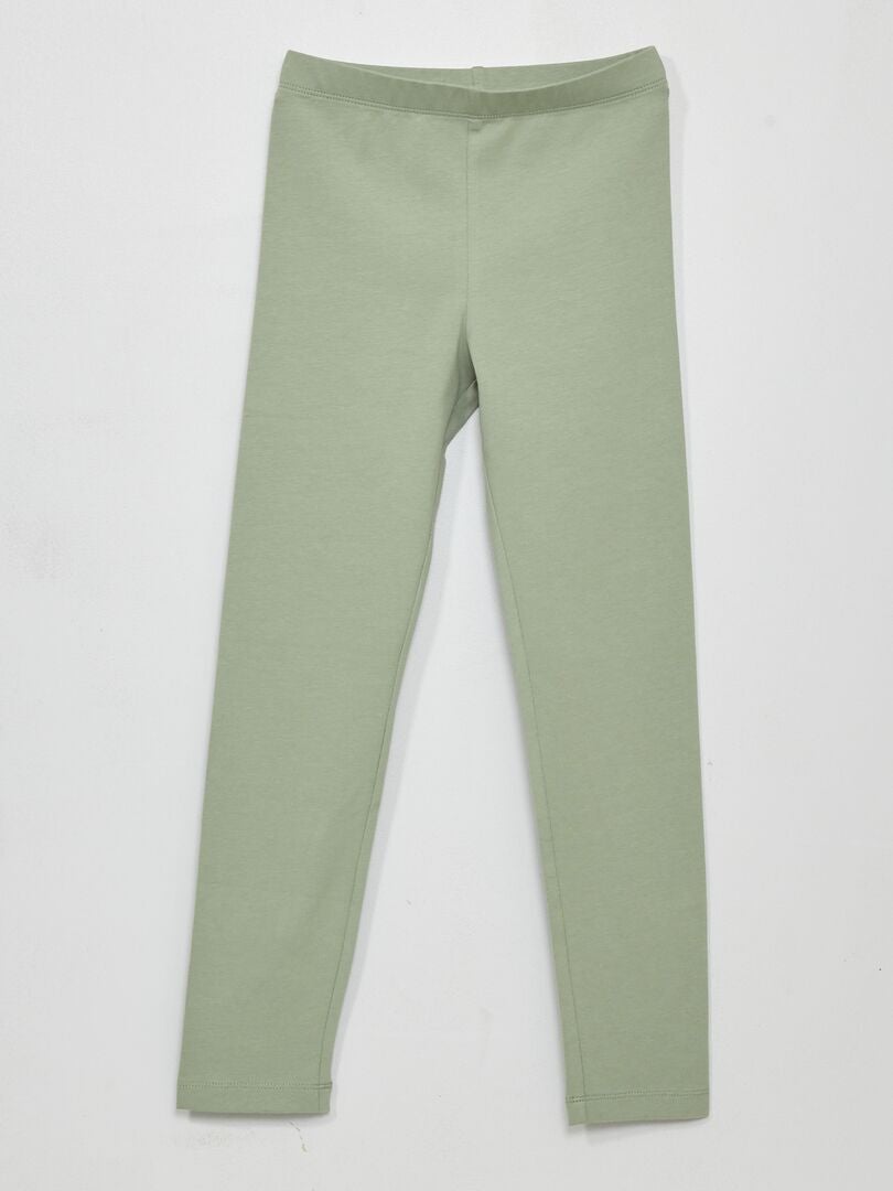 Legging largo y elástico verde gris - Kiabi