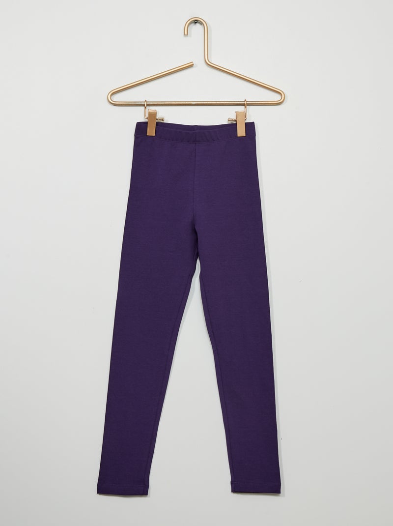 Legging largo y elástico violeta - Kiabi