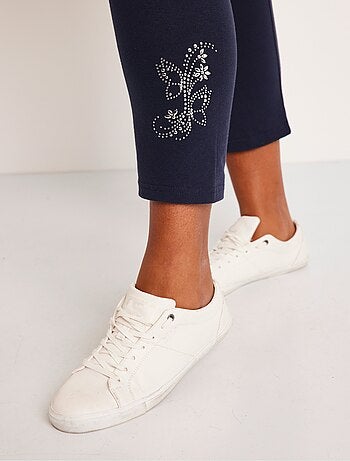 Legging liso corto con cinturilla elástica - Afibel