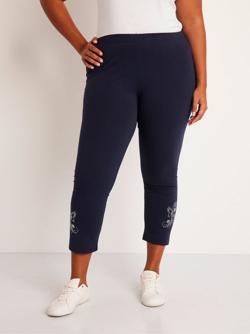 Legging liso corto con cinturilla elástica - Afibel - Kiabi