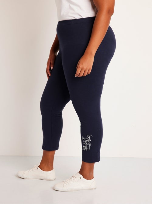 Legging liso corto con cinturilla elástica - Afibel - Kiabi