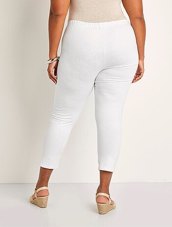 Legging liso corto con cinturilla elástica - Afibel