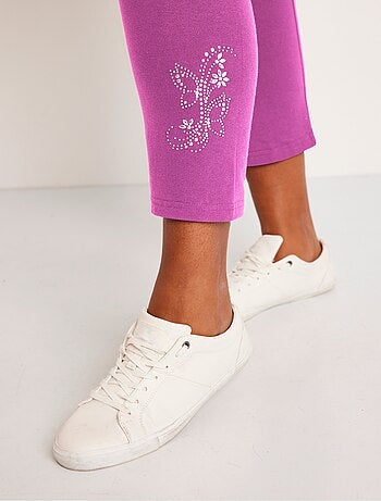 Legging liso corto con cinturilla elástica - Afibel