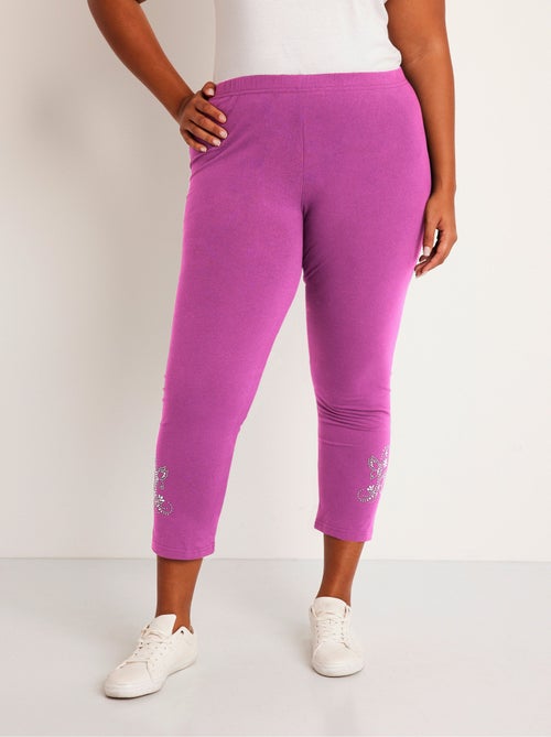 Legging liso corto con cinturilla elástica - Afibel - Kiabi