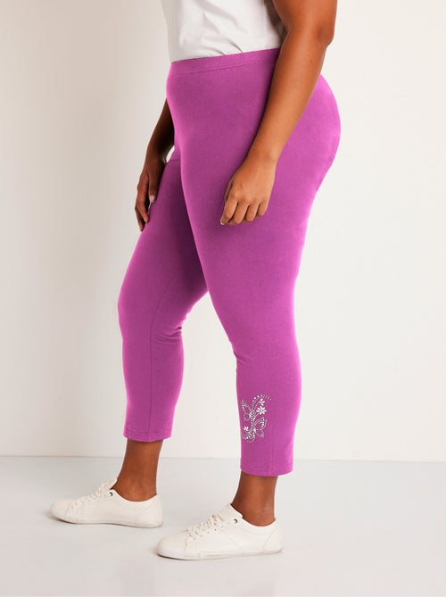 Legging liso corto con cinturilla elástica - Afibel - Kiabi