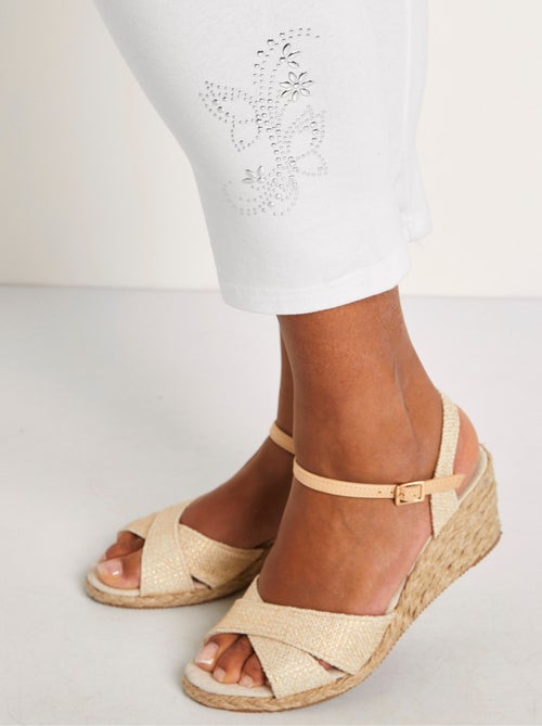 Legging liso corto con cinturilla elástica - Kiabi Legging liso corto con cinturilla elástica - Kiabi