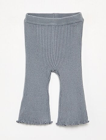 Legging liso de punto acanalado