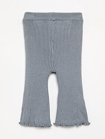 Legging liso de punto acanalado