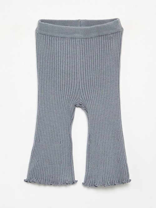 Legging liso de punto acanalado - Kiabi Legging liso de punto acanalado - Kiabi