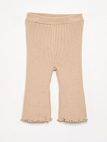 Legging liso de punto acanalado