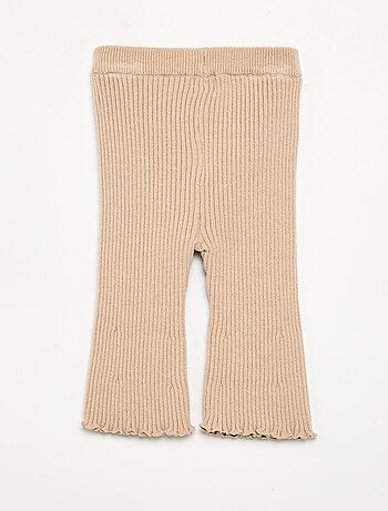 Legging liso de punto acanalado