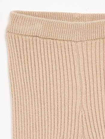 Legging liso de punto acanalado